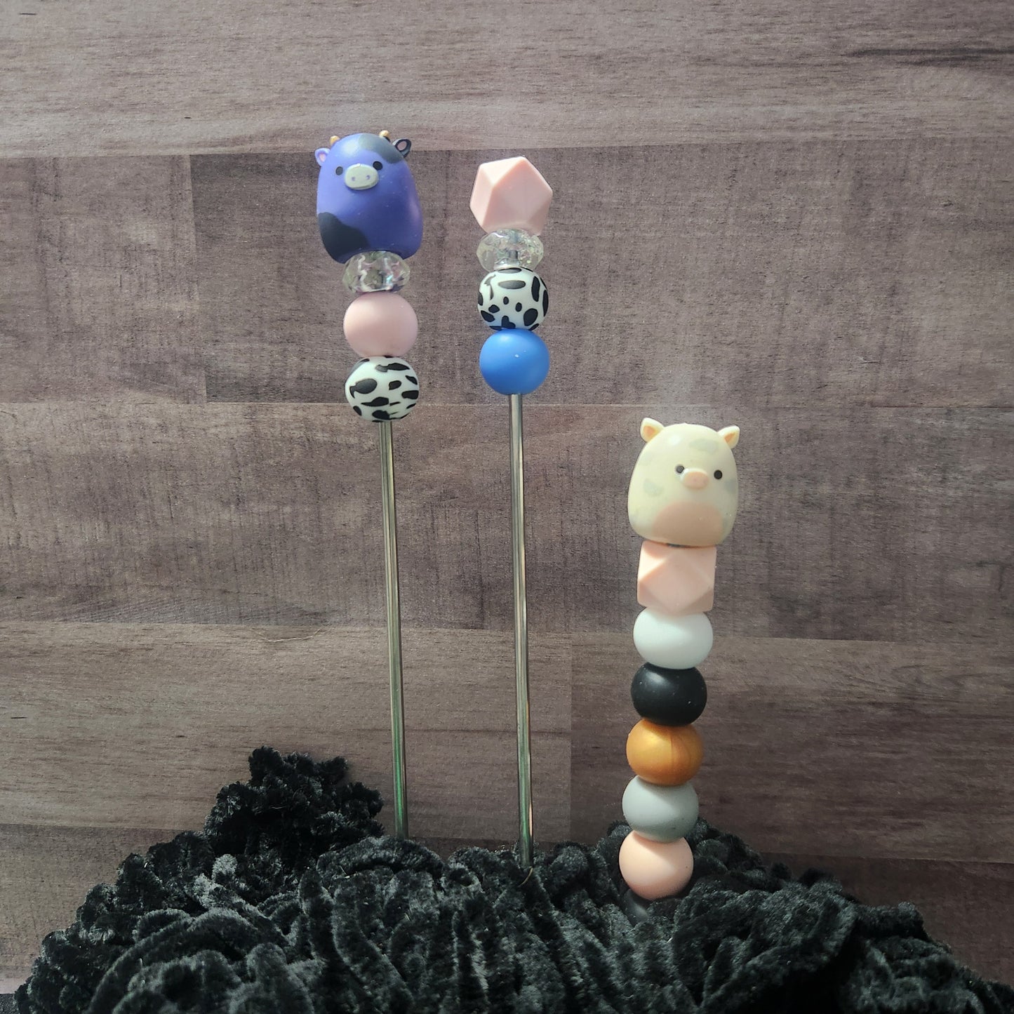Choose a Beaded Crochet Hook or Set of Ami Sticks made with Squishmallow Squish A Longs #5