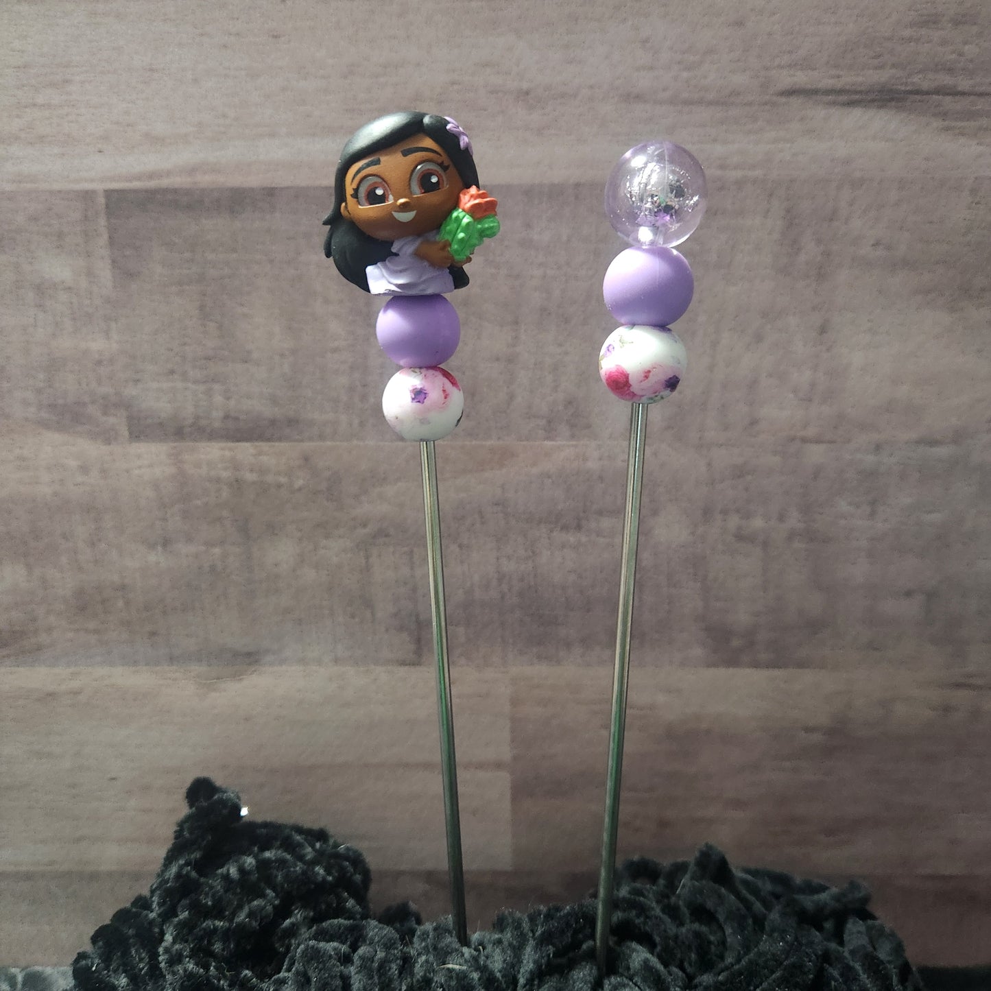 Choose a Beaded Crochet Hook or Ami Sticks made with Disney Encanto Doorables