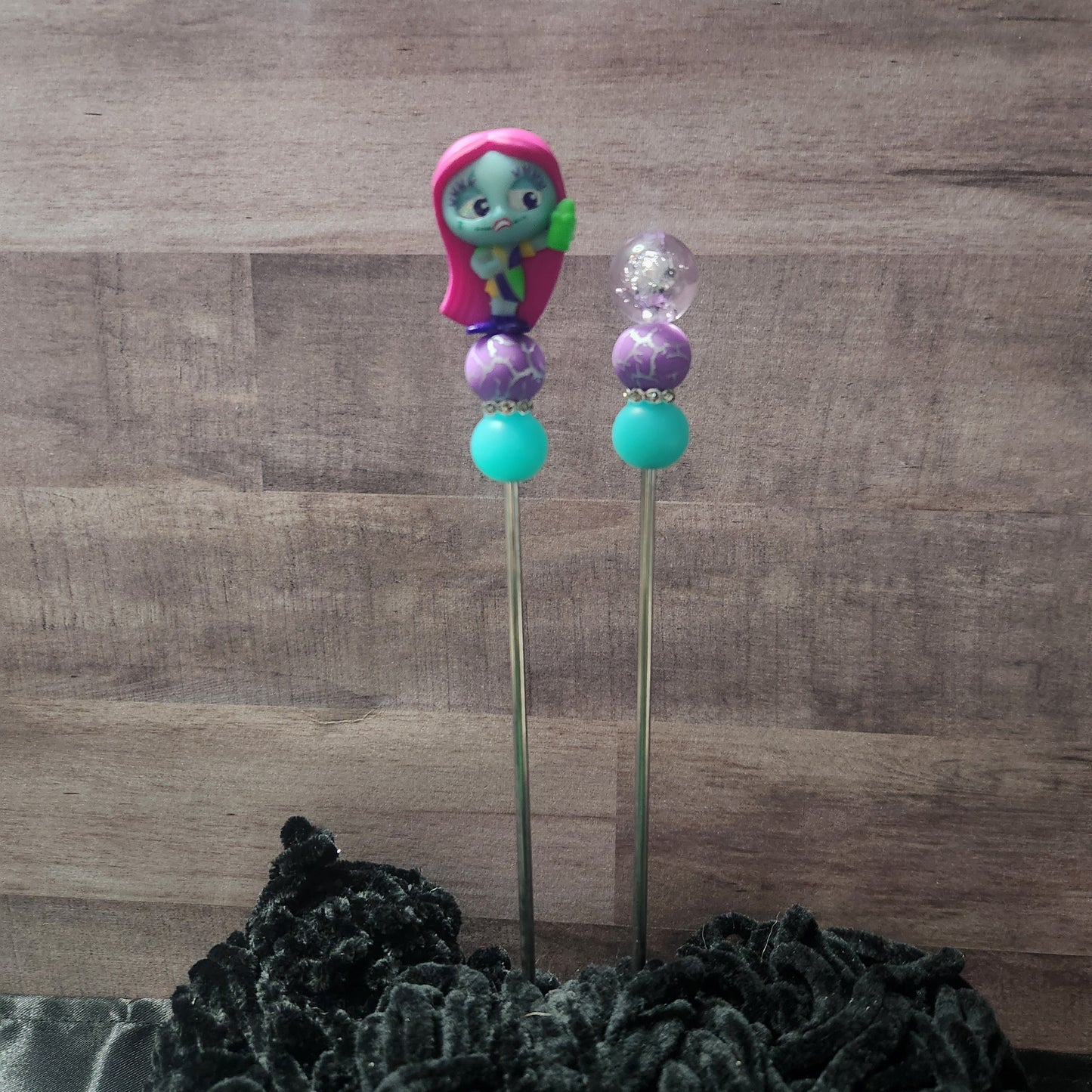 Choose a Beaded Crochet Hook or Ami Sticks made with Disney Nightmare Before Christmas Doorables